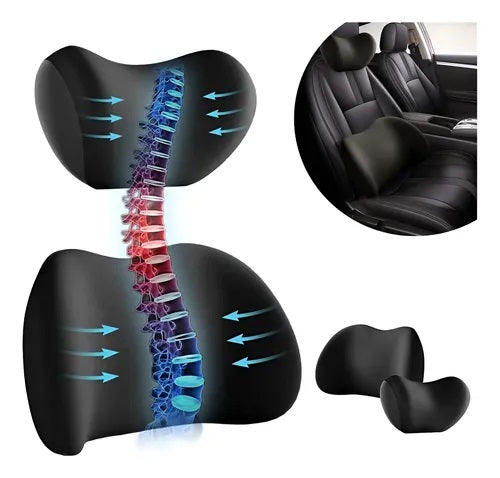 ALMOHADA CUELLO Y LUMBAR COCHE
