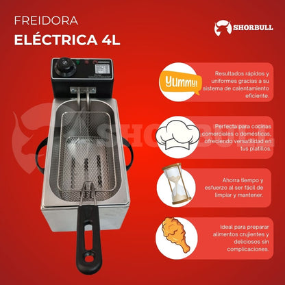Freidora de Aceite 4L- Shorbull