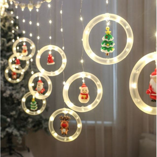 Luces Led Navideñas 10 Anillos y Figuras