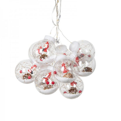 Luces Navideñas con 10 Esferas 3m ancho