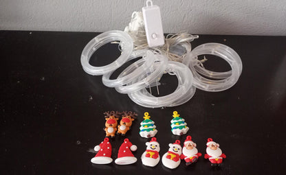 Luces Led Navideñas 10 Anillos y Figuras