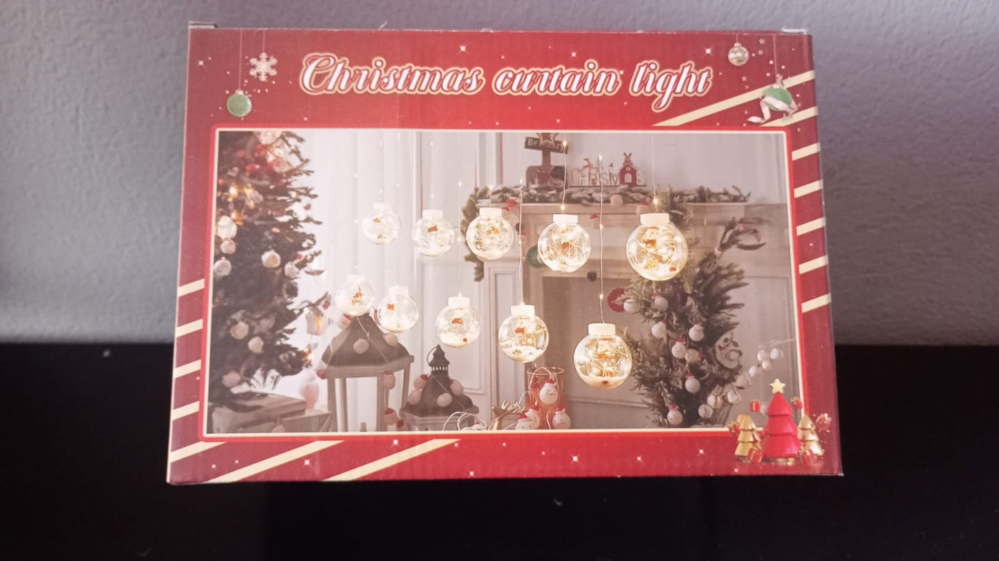 Luces Navideñas con 10 Esferas 3m ancho
