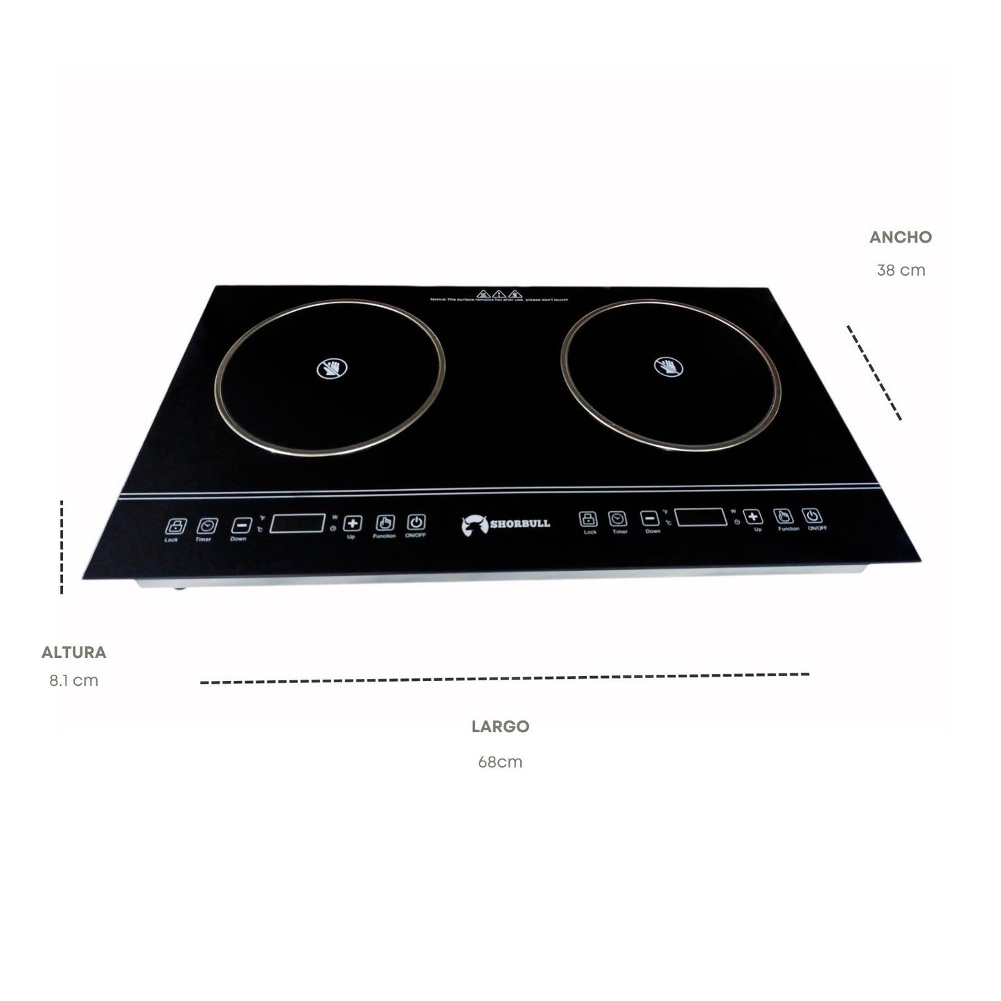 Parrilla 2 Quemadores Eléctrica Shorbull