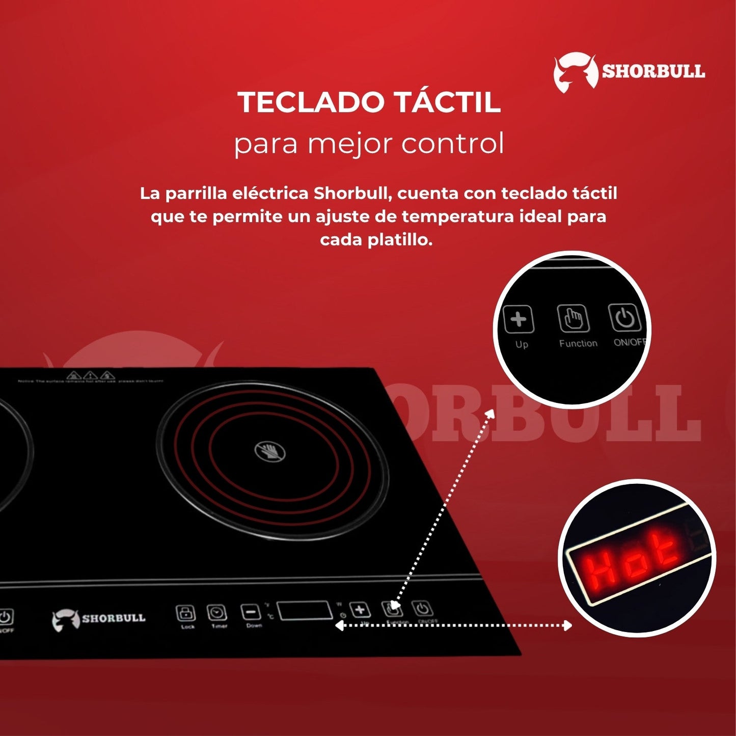 Parrilla 2 Quemadores Eléctrica Shorbull