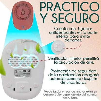 Taza Calentador Eléctrica Rosa