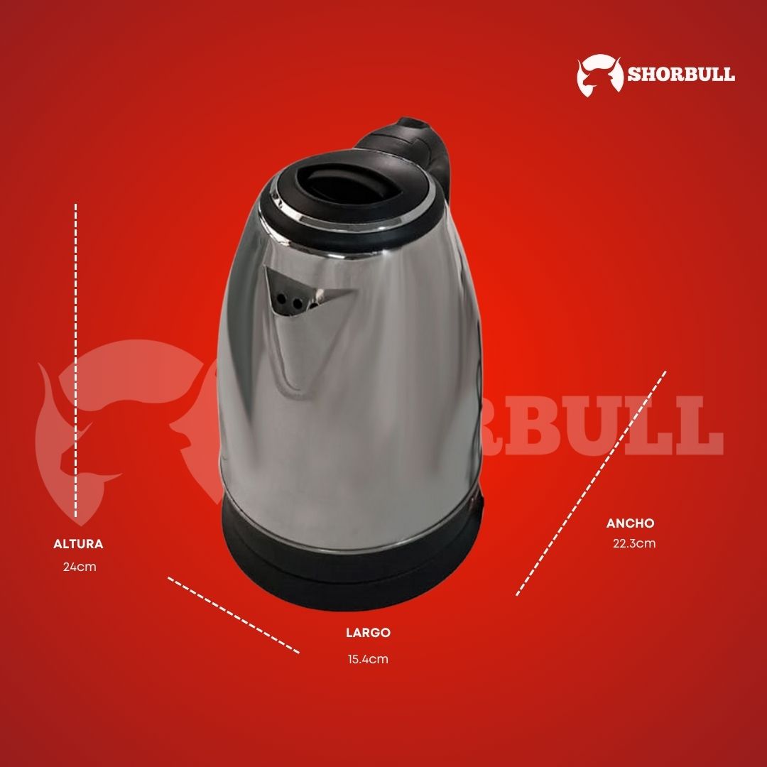 Tetera Eléctrica de Acero 2L Shorbull