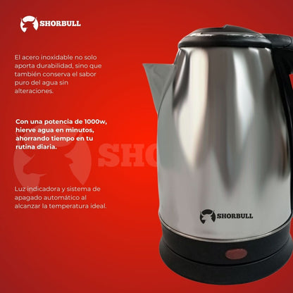 Tetera Eléctrica de Acero 2L Shorbull
