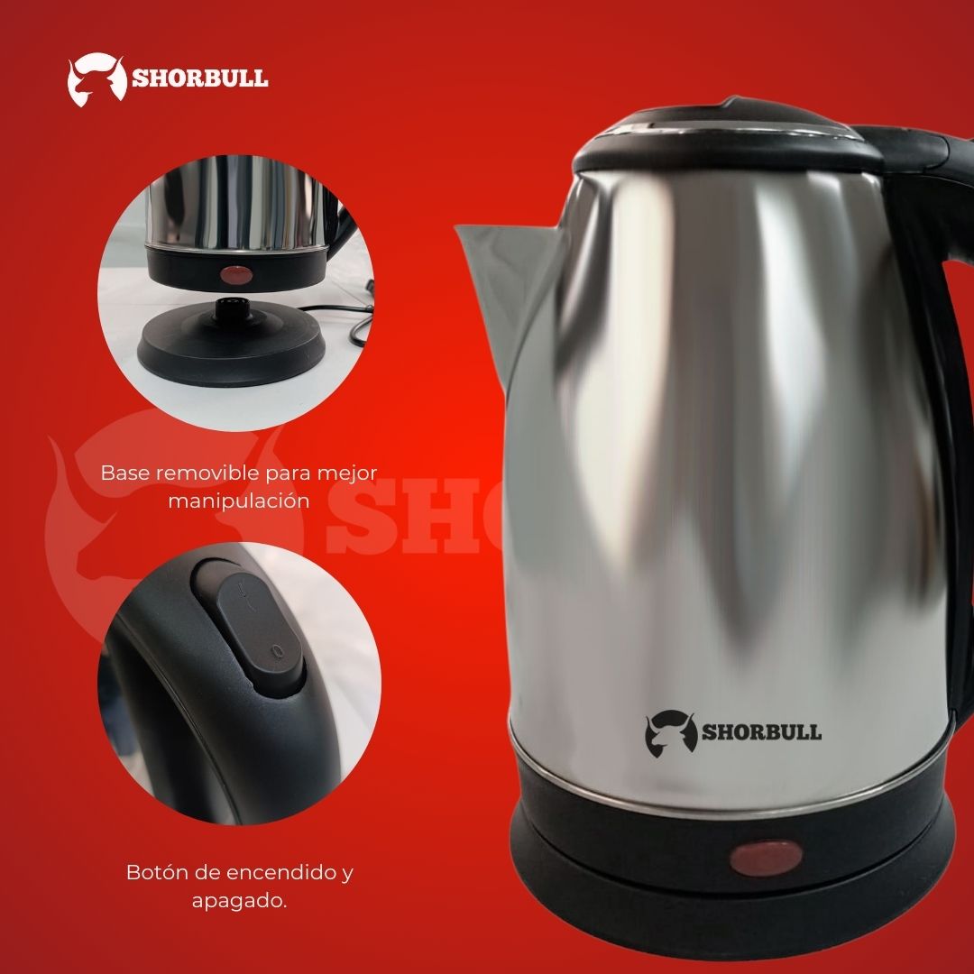 Tetera Eléctrica de Acero 2L Shorbull